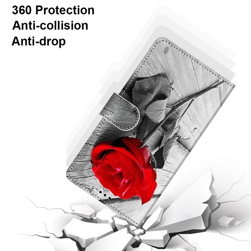 Housse Samsung Galaxy A03 Core Rose Romantique à Lanière