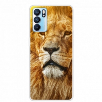 Coque Oppo Reno 6 5G Tête de Félin