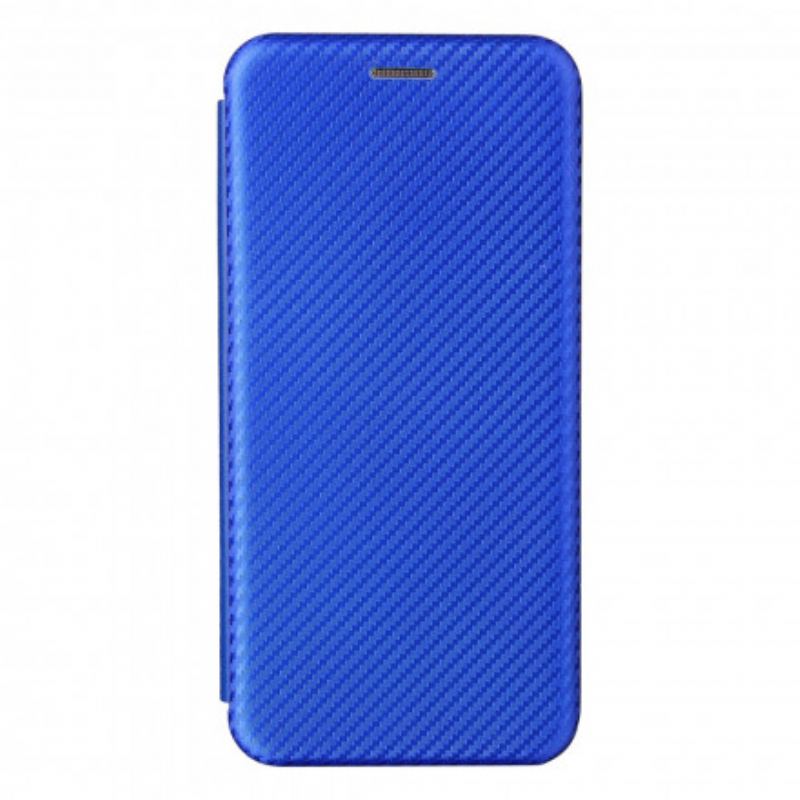 Flip Cover Oppo Reno 6 5G Silicone Carbone Coloré
