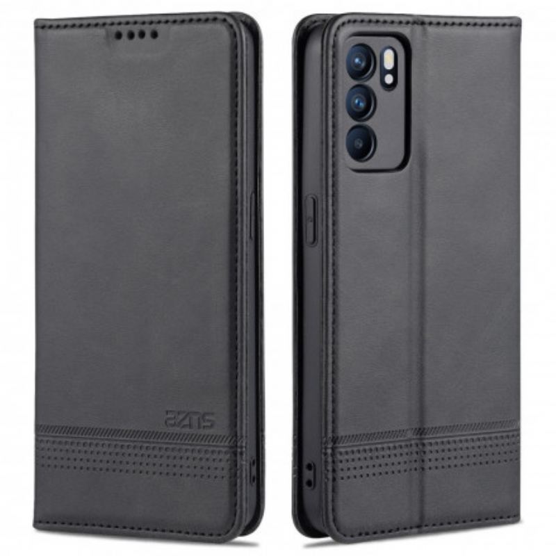 Flip Cover Oppo Reno 6 5G Style Cuir AZNS