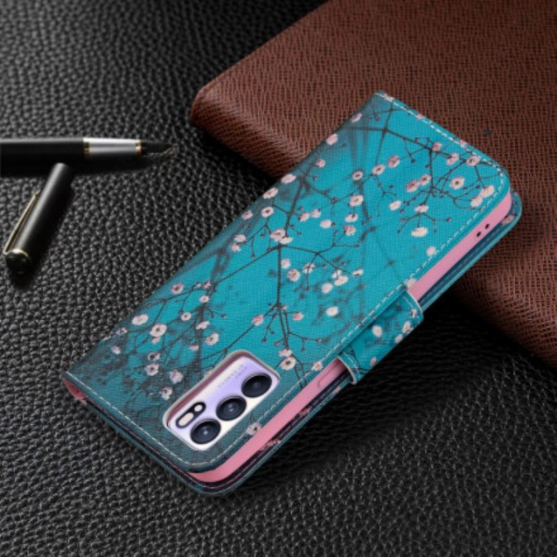 Housse Oppo Reno 6 5G Branches Fleuries