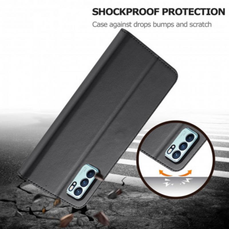 Housse Oppo Reno 6 5G LC.IMEEKE Effet Cuir