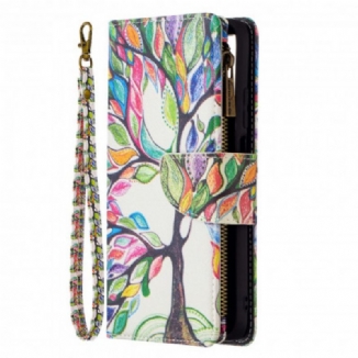 Housse Poco M3 Poche Zippée Arbre