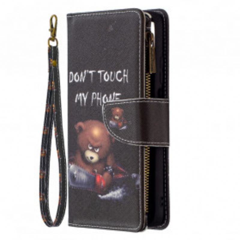 Housse Poco M3 Poche Zippée Ours