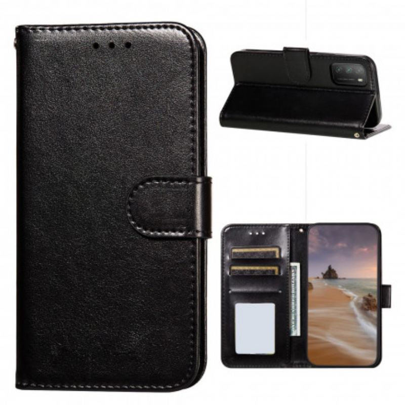 Housse Poco M3 Style Cuir Monochrome