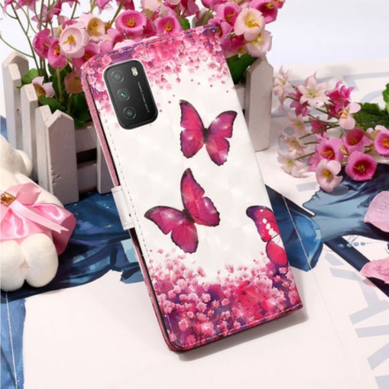 Housse Xiaomi Poco X3 Papillons Rouges