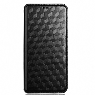 Flip Cover Realme GT2 Pro Effet Cuir Cubes 3D