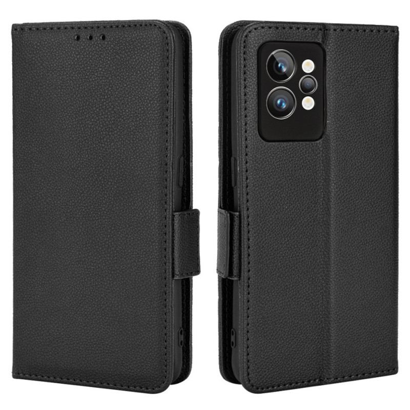 Housse Realme GT2 Pro Style Cuir Litchi Traditionnel