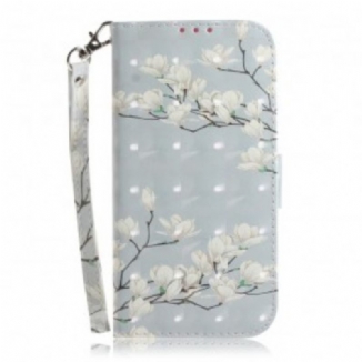 Housse Samsung Galaxy A50 Arbre en Fleurs à Lanière