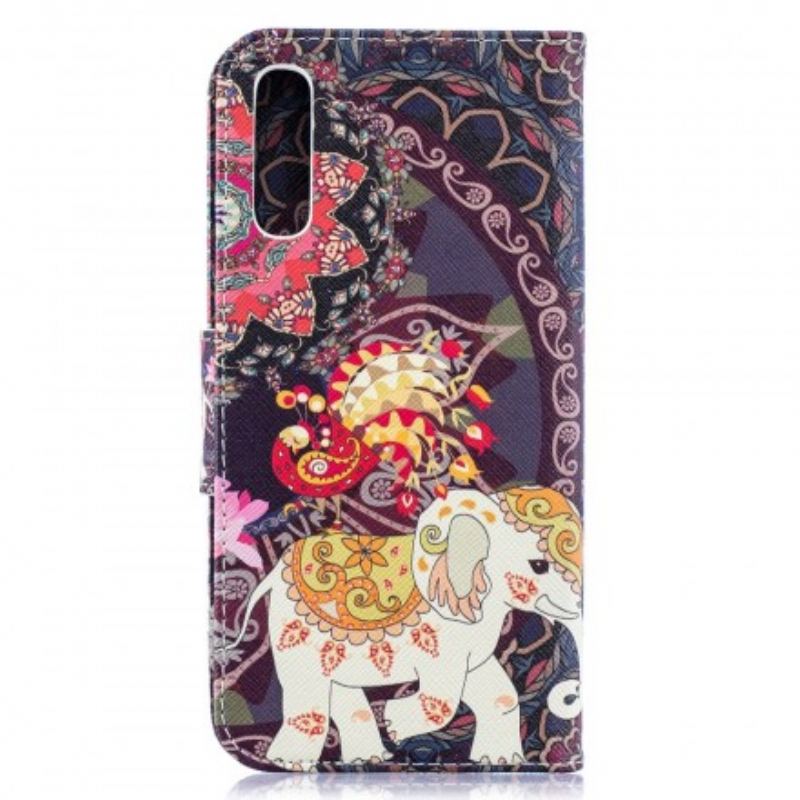 Housse Samsung Galaxy A50 Mandala Éléphants Ethniques