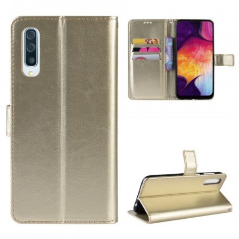 Housse Samsung Galaxy A50 Simili Cuir Carrée