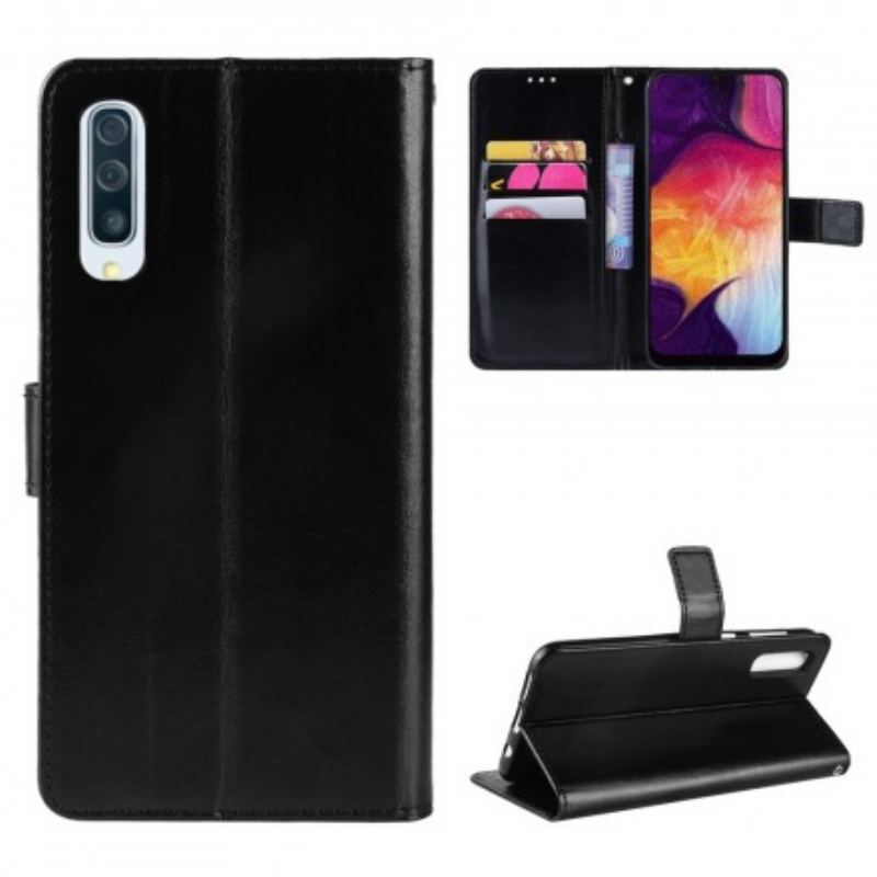 Housse Samsung Galaxy A50 Simili Cuir Carrée
