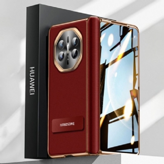 Coque Huawei Mate X6 Simili Cuir Texturé avec Protecteur Écran