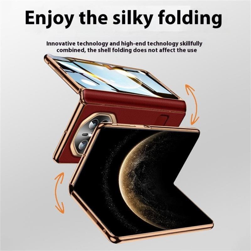 Coque Huawei Mate X6 Simili Cuir Texturé avec Protecteur Écran