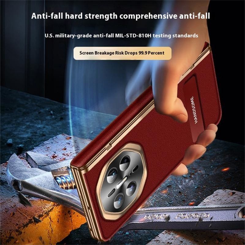 Coque Huawei Mate X6 Simili Cuir Texturé avec Protecteur Écran