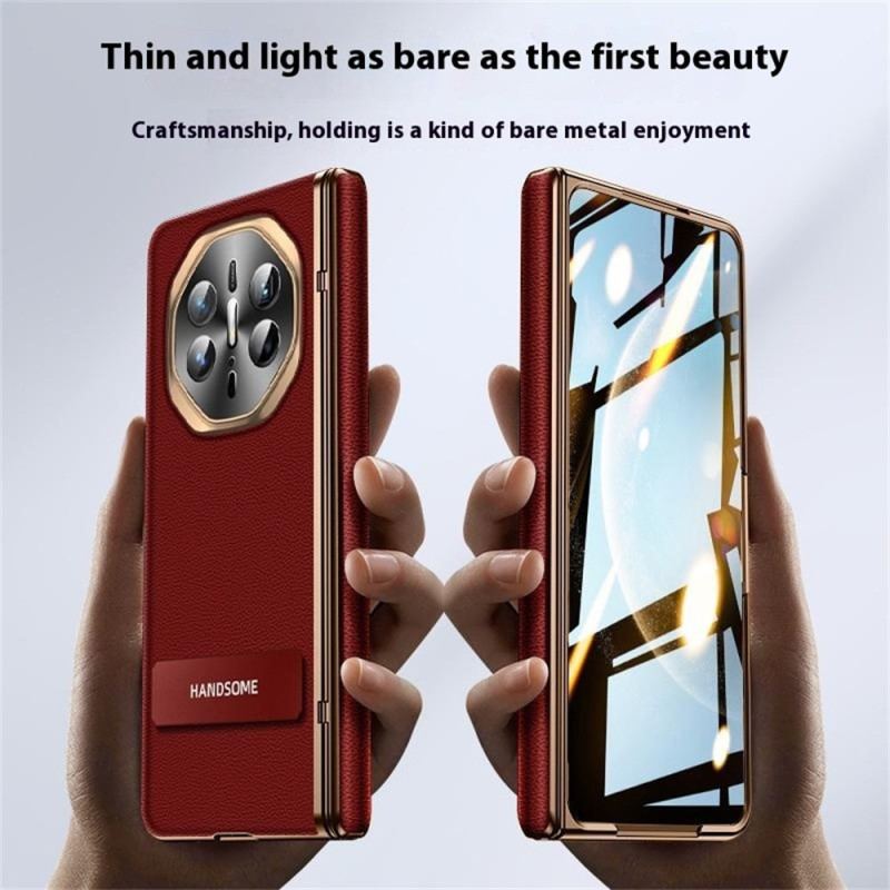 Coque Huawei Mate X6 Simili Cuir Texturé avec Protecteur Écran