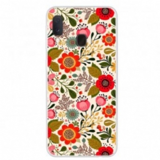 Coque Samsung Galaxy A20e Tapisserie Fleurie