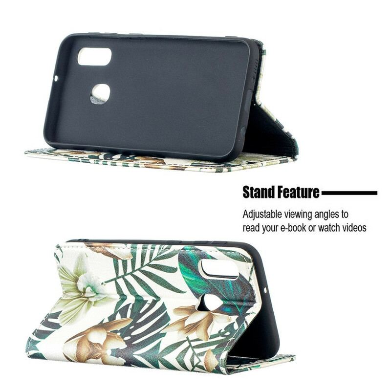 Flip Cover Samsung Galaxy A20e Feuilles