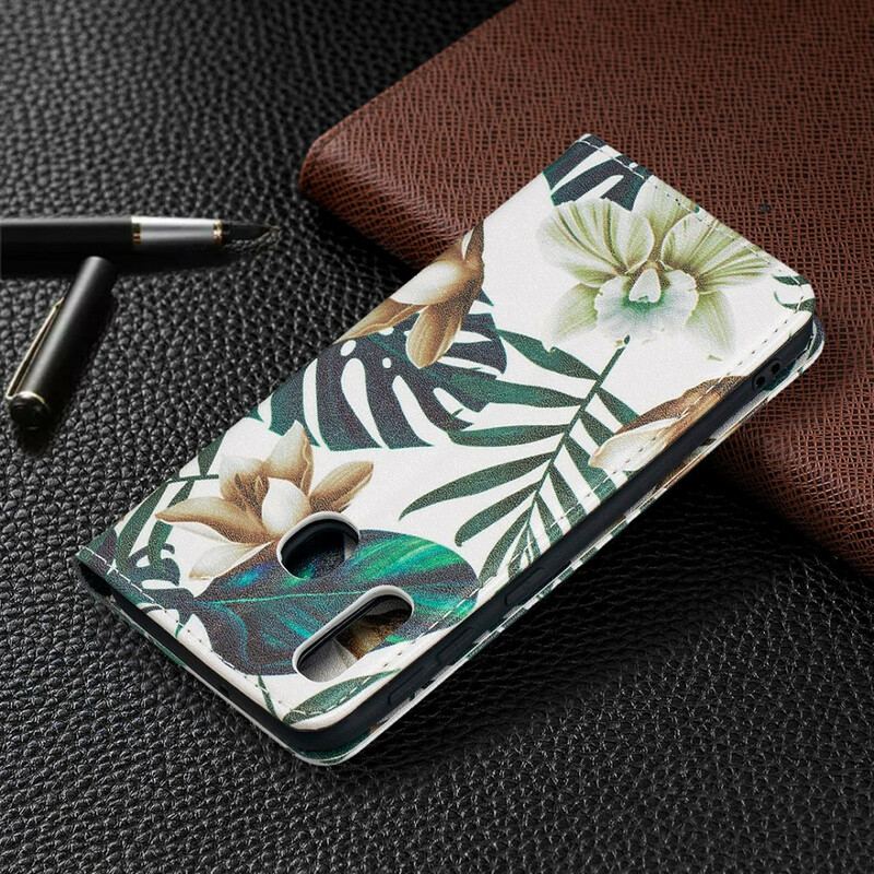 Flip Cover Samsung Galaxy A20e Feuilles