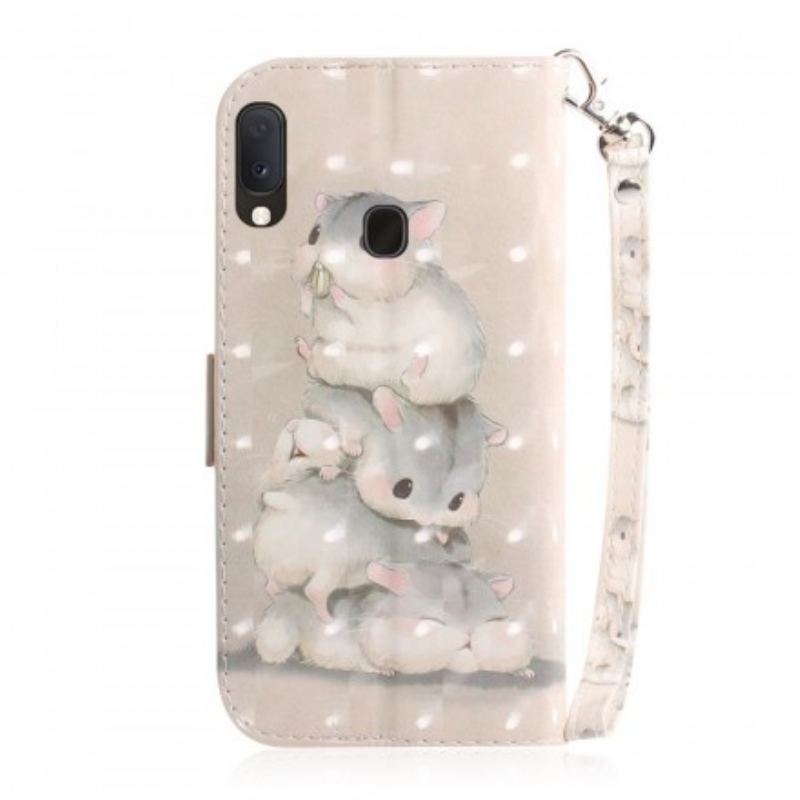 Housse Samsung Galaxy A20e Hamsters à Lanière
