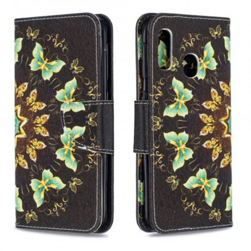 Housse Samsung Galaxy A20e Mandala Papillons