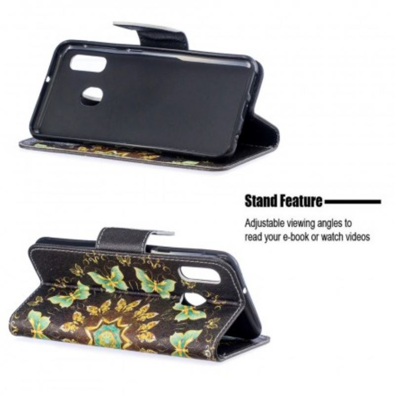 Housse Samsung Galaxy A20e Mandala Papillons