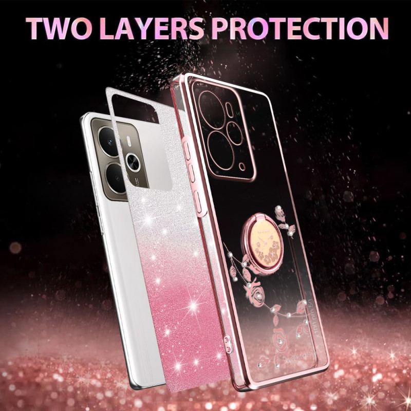 Coque Realme 14 5G / 14T 5G Anneau-Support Strass KADEM