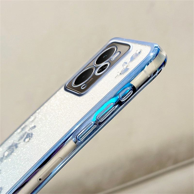 Coque Realme 14 5G / 14T 5G Fleurs et Strass à Lanière KADEM