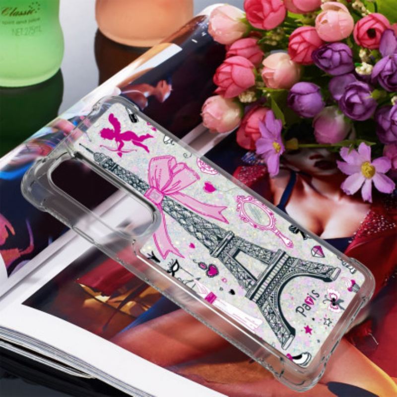 Coque Xiaomi Mi Note 10 Lite La Tour Eiffel Paillettes
