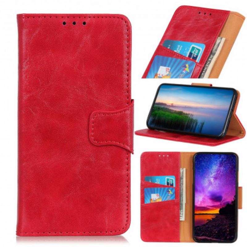 Housse Xiaomi Mi Note 10 Lite Cuir Fendu Fermoir Réversible