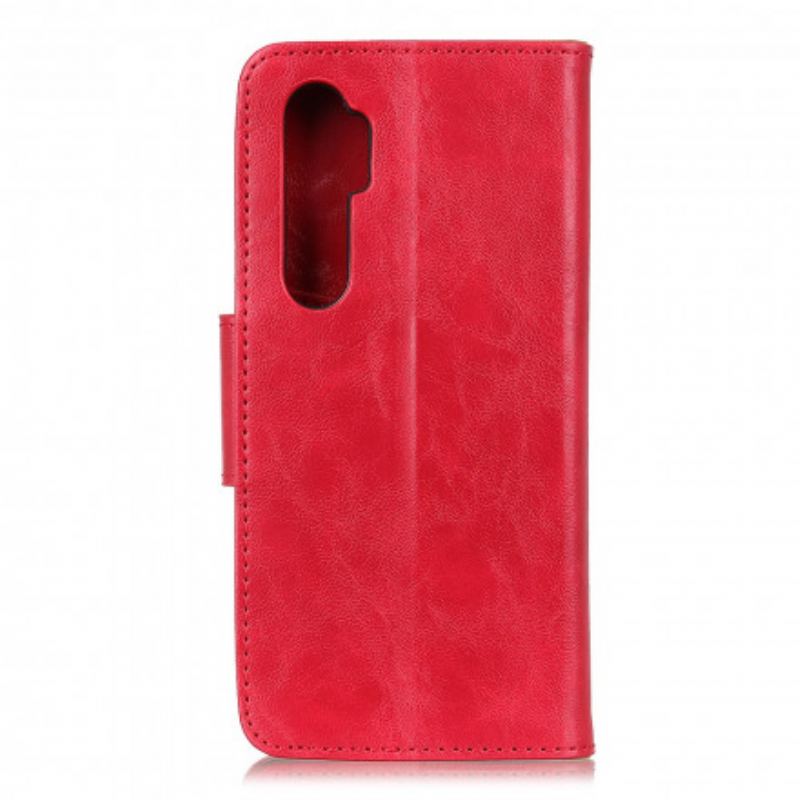 Housse Xiaomi Mi Note 10 Lite Cuir Fendu Fermoir Réversible