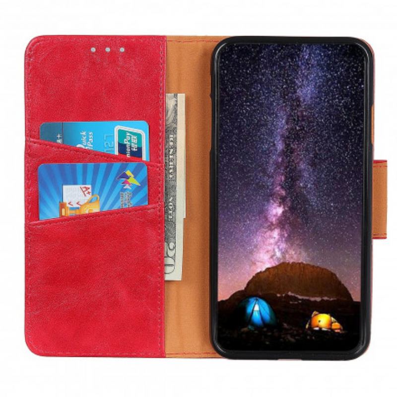 Housse Xiaomi Mi Note 10 Lite Cuir Fendu Fermoir Réversible