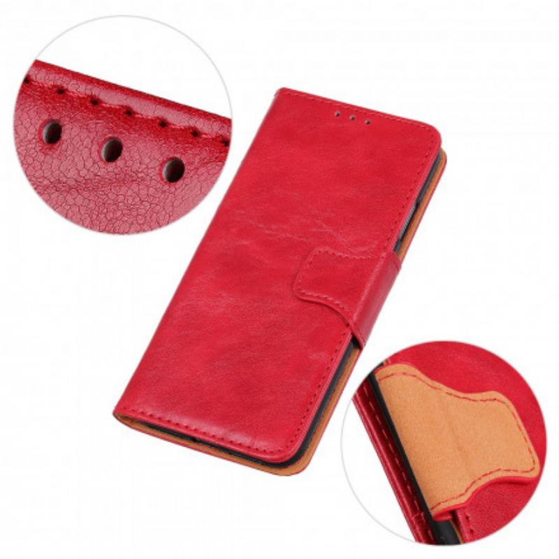 Housse Xiaomi Mi Note 10 Lite Cuir Fendu Fermoir Réversible