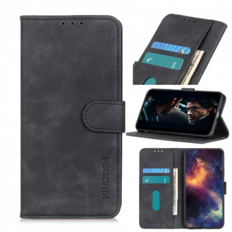 Housse Xiaomi Mi Note 10 Lite Mate Effet Cuir Vintage KHAZNEH