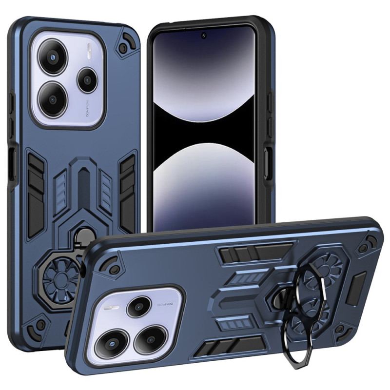 Coque Xiaomi Redmi Note 14 5G Anneau-Support Effet Métal