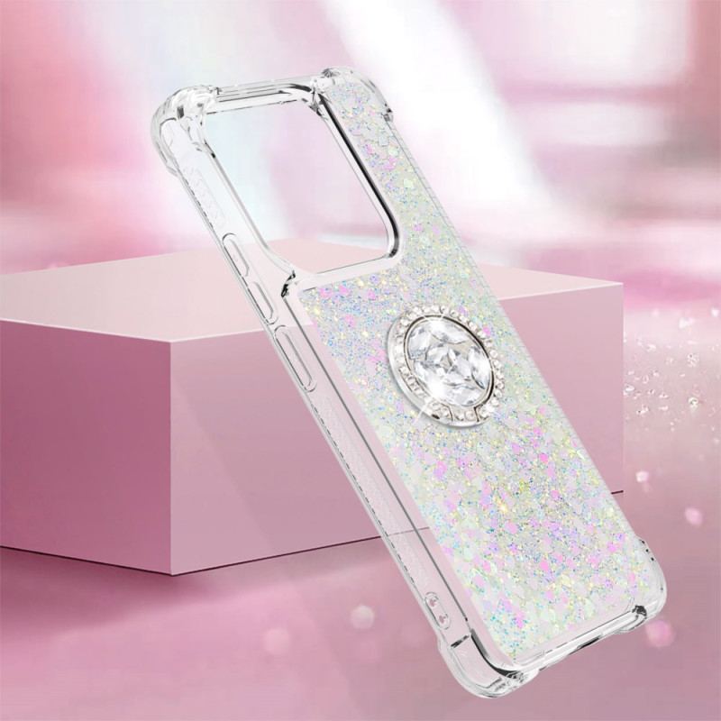 Coque Xiaomi Redmi Note 14 5G Anneau-Support Paillettes