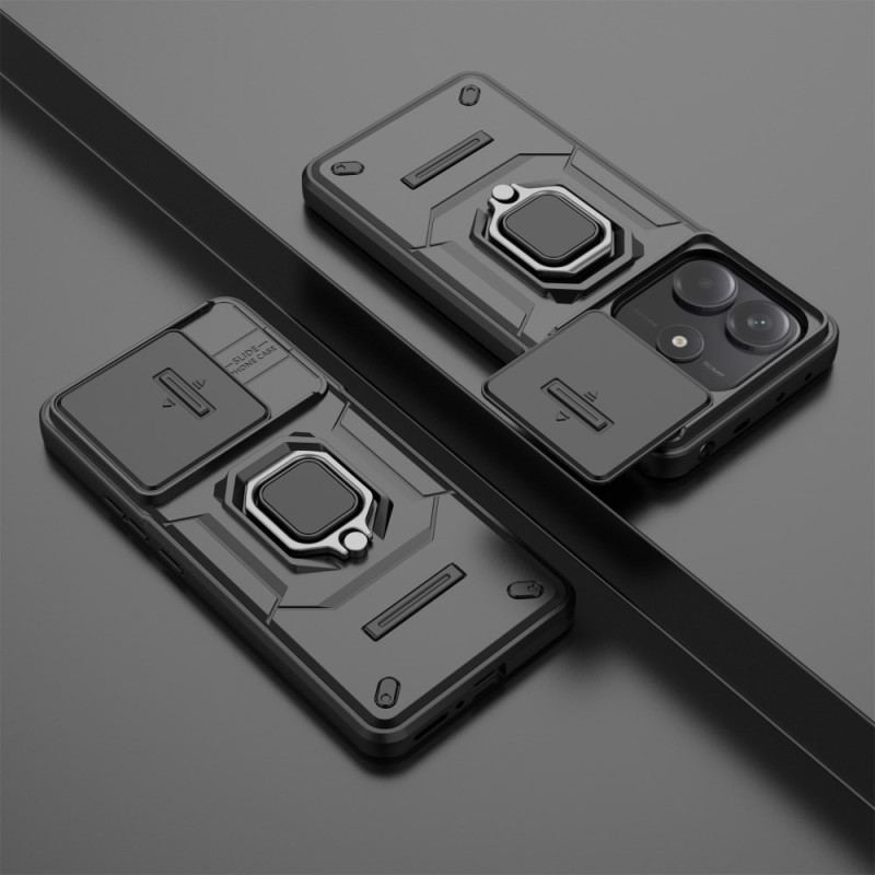 Coque Xiaomi Redmi Note 14 5G Multifonctionnelle avec Support et Protection d'Objectif