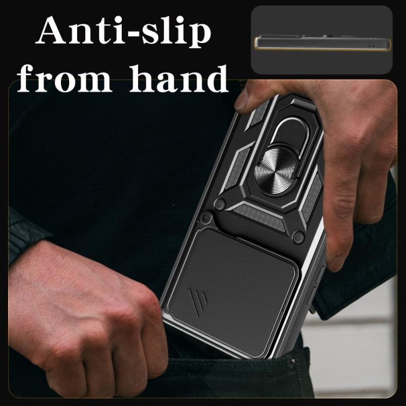 Coque Xiaomi Redmi Note 14 5G Protection Caméra Coulissante et Support