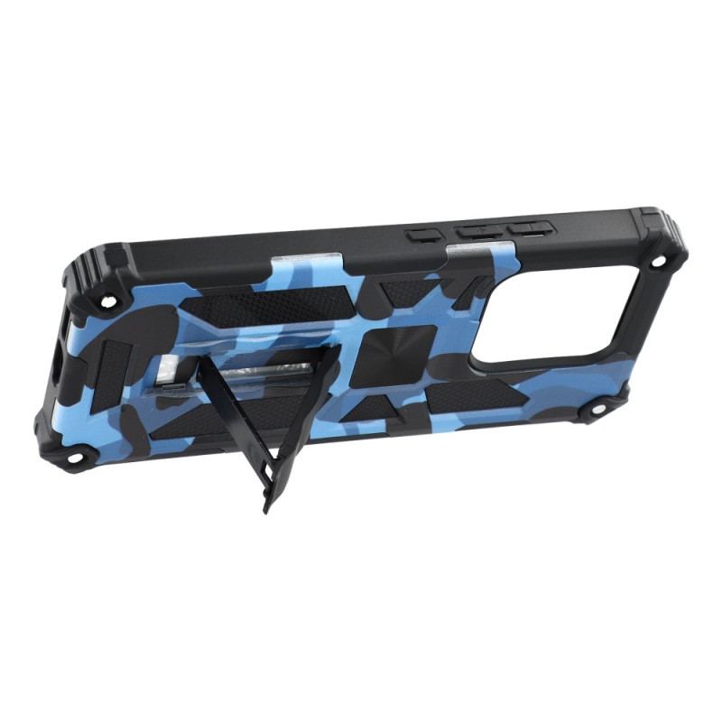 Coque Xiaomi Redmi Note 14 5G Robuste avec Support Intégré Camouflage