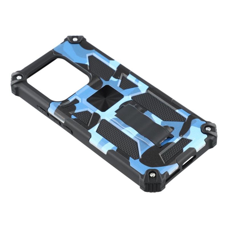 Coque Xiaomi Redmi Note 14 5G Robuste avec Support Intégré Camouflage