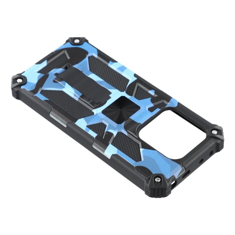 Coque Xiaomi Redmi Note 14 5G Robuste avec Support Intégré Camouflage