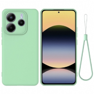 Coque Xiaomi Redmi Note 14 5G Silicone Liquide à Lanière