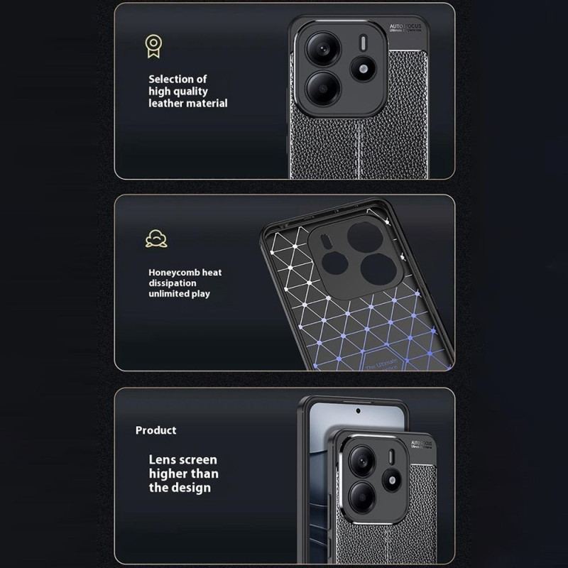 Coque Xiaomi Redmi Note 14 5G Texture Litchi