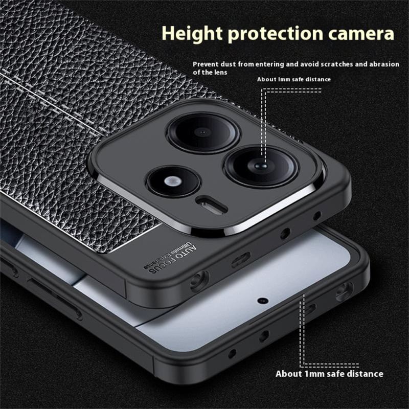 Coque Xiaomi Redmi Note 14 5G Texture Litchi