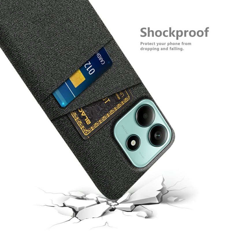 Coque Xiaomi Redmi Note 14 5G Tissu Porte-Cartes