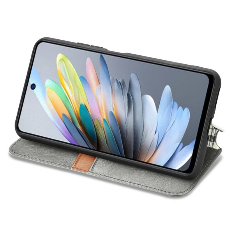 Flip Cover Xiaomi Redmi Note 14 5G Effet Cuir Vintage