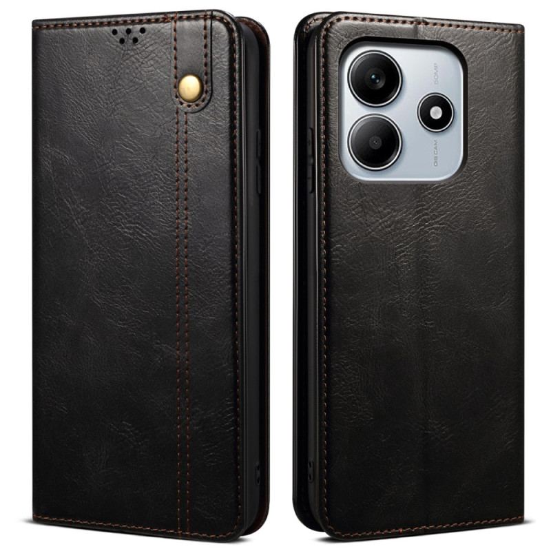 Flip Cover Xiaomi Redmi Note 14 5G Simili Cuir Ciré