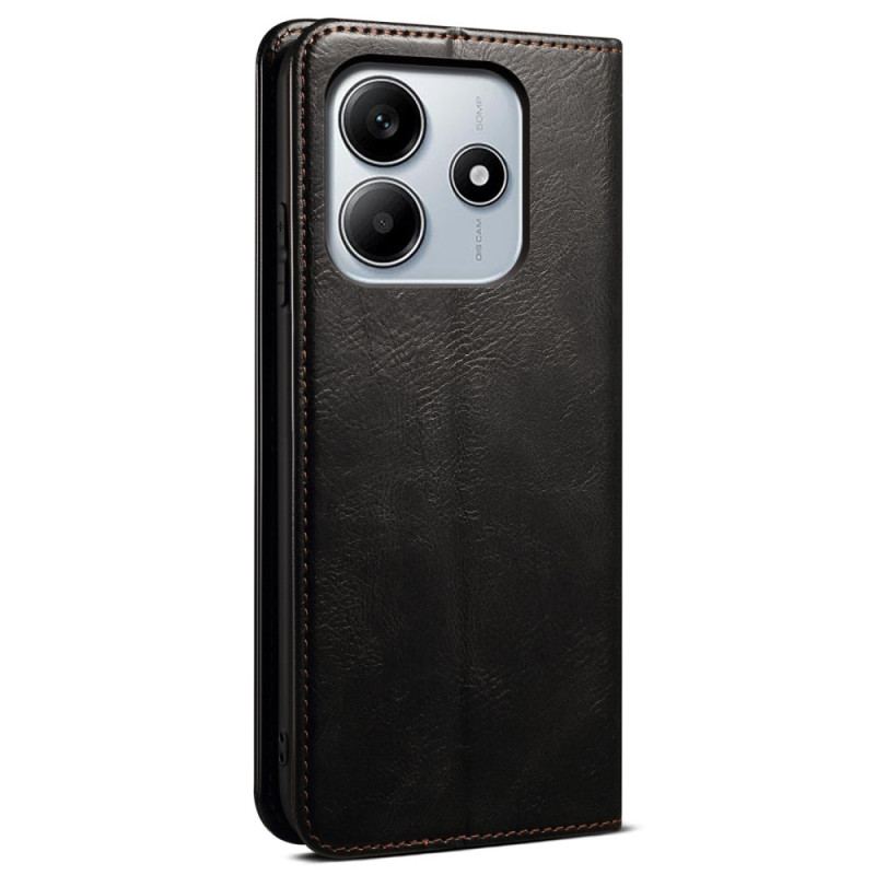 Flip Cover Xiaomi Redmi Note 14 5G Simili Cuir Ciré