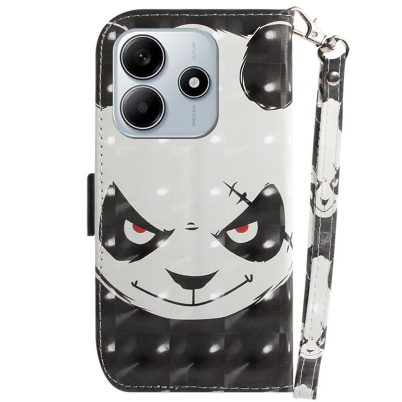 Housse Xiaomi Redmi Note 14 5G Angry Panda à Lanière