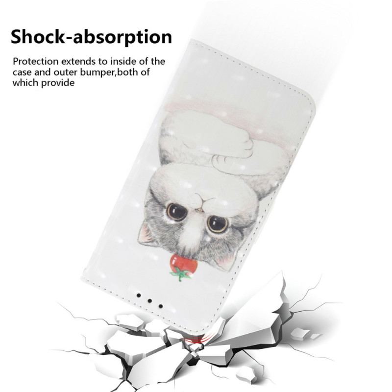 Housse Xiaomi Redmi Note 14 5G Chat Mignon à Lanière